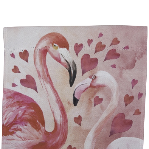 Happy Valentine's Day Flamingo Outdoor Garden Flag 12.5" x 18"