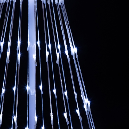 6' White LED Lighted Show Cone Christmas Tree Outdoor Decor