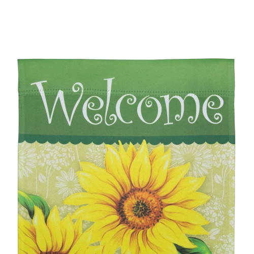 Welcome Sunflowers and Butterfly Spring Outdoor Garden Flag 12.5" x 18"