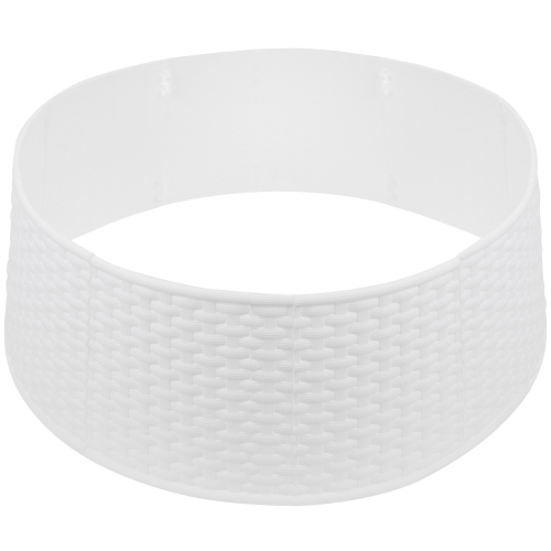 25.5" White Rattan Pattern Large Christmas Tree Collar