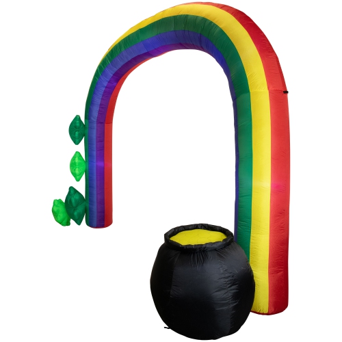 13' Inflatable Lighted St. Patrick's Day Rainbow Outdoor Decoration