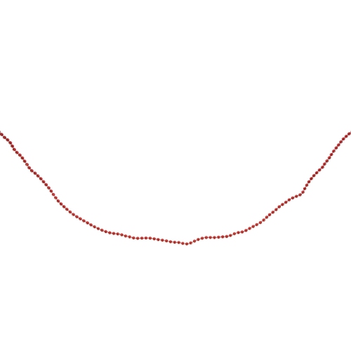 Guirlande de Noël artificielle perlé rouge cramoisi brillant de 15 pi x 0.25 po – sans éclairage