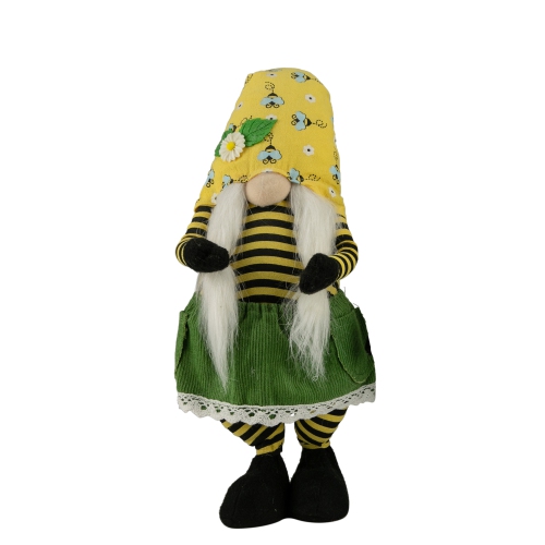 NORTHLIGHT  19.25" Girl Bumblebee And Daisy Hat Springtime Gnome