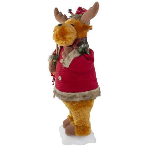 24" Lighted and Animated Musical Moose Christmas Figure