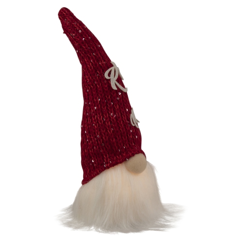 11.5" Lighted Red Knit 'Kiss Me' Hat Valentine's Day Gnome