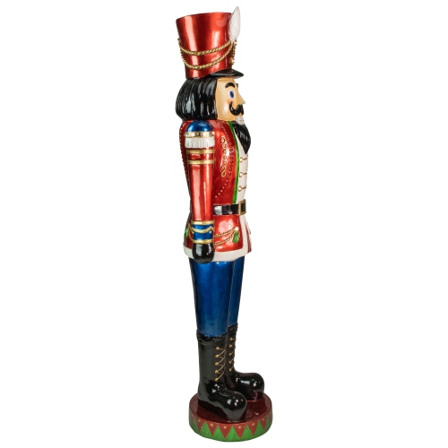 75" LED Lighted Metallic Jeweled Commercial Grade Fiberglass Christmas Nutcracker