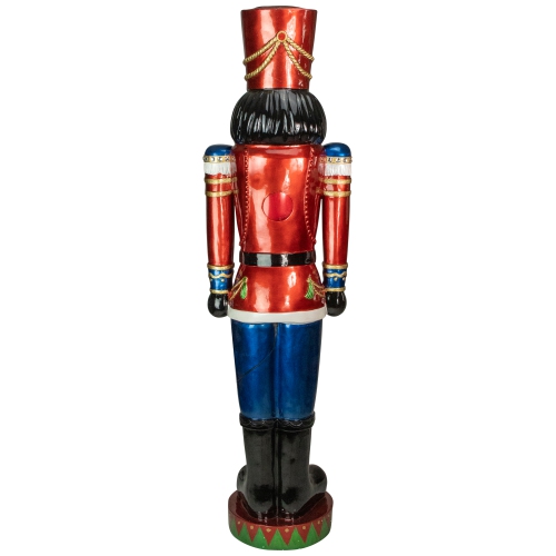 75" LED Lighted Metallic Jeweled Commercial Grade Fiberglass Christmas Nutcracker