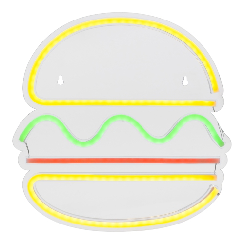 LED Hamburger NEON Lighted Wall Art - 11.75"