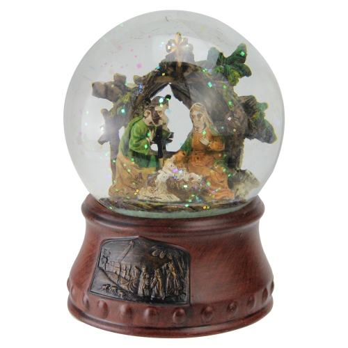 NORTHLIGHT  5.5" Christmas Nativity Musical Snow Globe