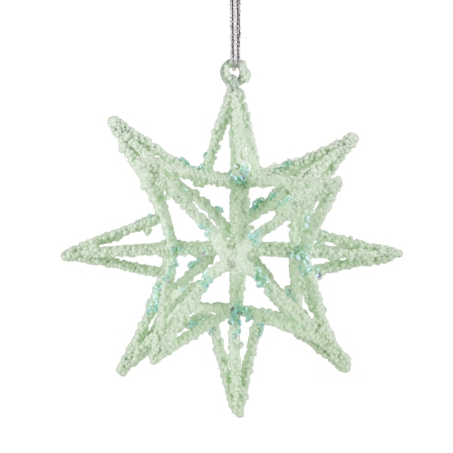 6.75" Light Blue Starburst Christmas Ornament