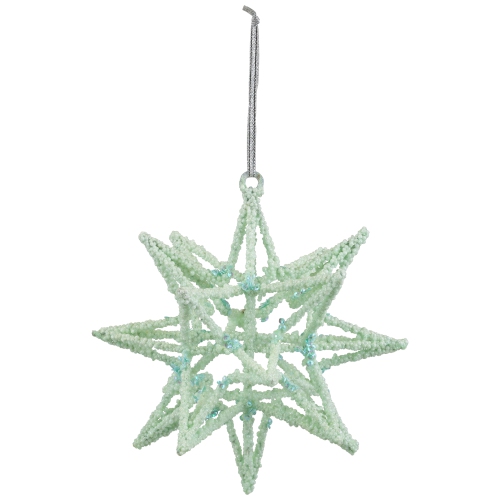 6.75" Light Blue Starburst Christmas Ornament