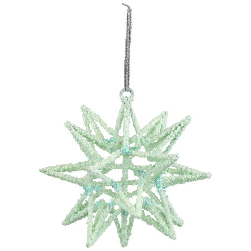6.75" Light Blue Starburst Christmas Ornament