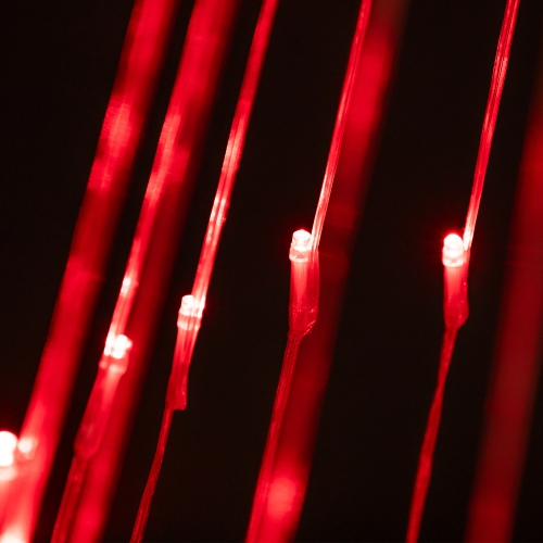 Décoration d'extérieur en forme de cône de Noël illuminé à DEL rouge de 6 pi