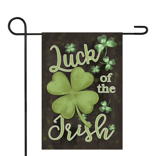 NORTHLIGHT  Luck Of The Irish Shamrock Outdoor Garden Flag 12.5" X 18"