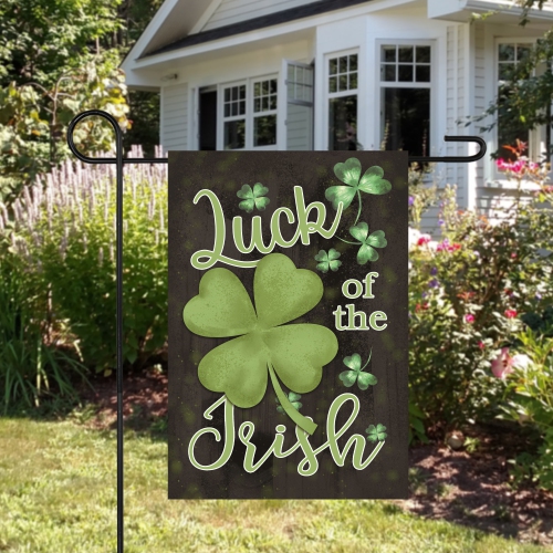 Luck of the Irish Shamrock Outdoor Garden Flag 12.5" x 18"