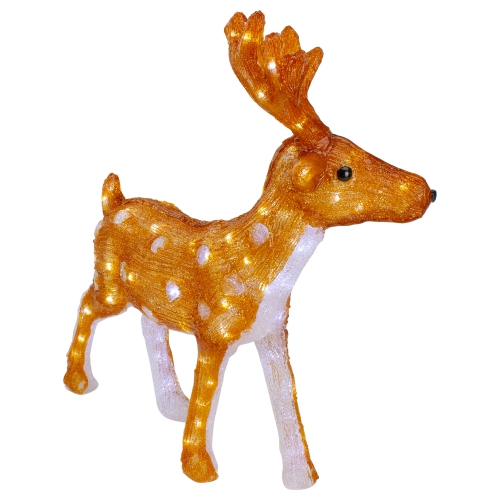 24" Lighted Commercial Grade Acrylic Reindeer with Antlers Christmas Display Decoration