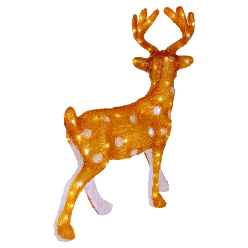 24" Lighted Commercial Grade Acrylic Reindeer with Antlers Christmas Display Decoration