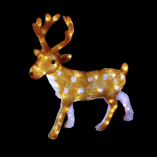 24" Lighted Commercial Grade Acrylic Reindeer with Antlers Christmas Display Decoration