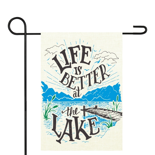 NORTHLIGHT  Life Is Better At The Lake Outdoor Garden Flag 12.5" X 18"