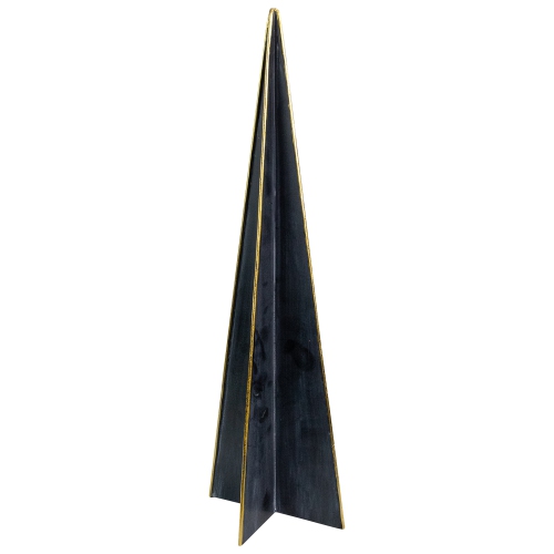 NORTHLIGHT  15" And Gold Triangular Christmas Tree Tabletop Decor In Blue