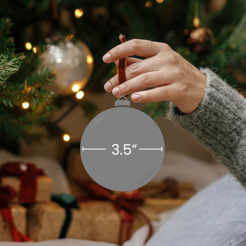 Boule de Noël en verre doré et blanc brossé de 3.5 po