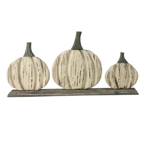NORTHLIGHT  16.5" Three Little Pumpkins Fall Harvest Decoration