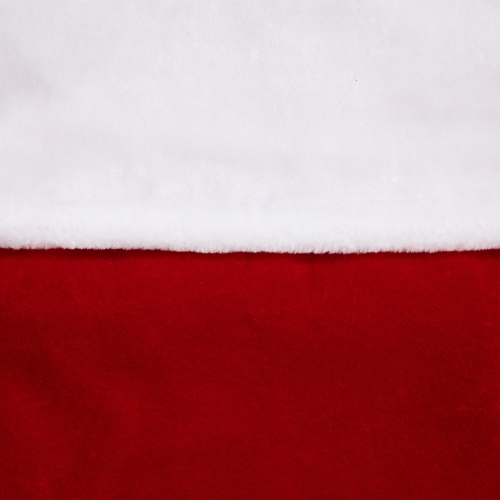 48" Oversized Red and White Velveteen Santa Claus Belt Buckle Christmas Stocking