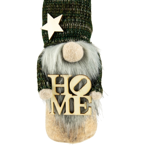14" Green Knit Standing Home Gnome Christmas Figure