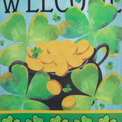 Welcome Pot of Gold Outdoor Garden Flag 12.5" x 18"