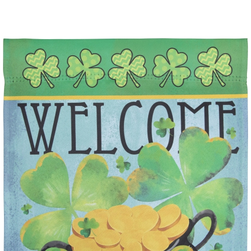 Welcome Pot of Gold Outdoor Garden Flag 12.5" x 18"