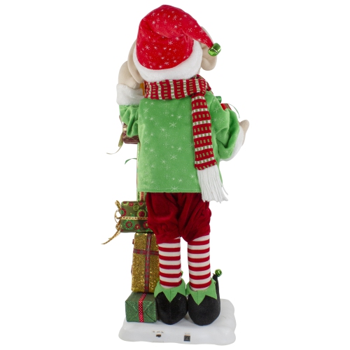 30-Inch Santa's Little Animated Elf with Lighted Star Musical Christmas Figure