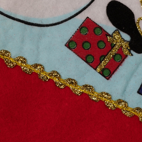 19" Traditional Red and White Cuff Christmas Stocking with Santa, Snowman