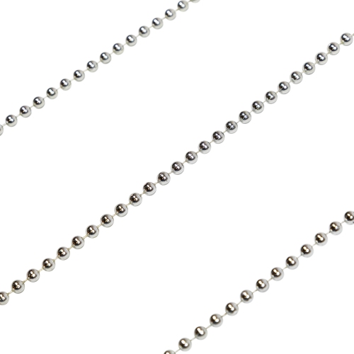 15' x 0.25" Shiny Silver Beaded Christmas Garland - Unlit