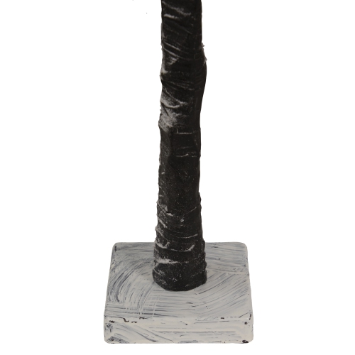 24" LED Lighted Black Frosted Artificial Christmas Tree - Multi-Color lights