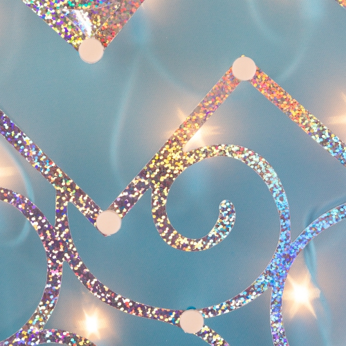 12" Lighted Blue Easter Egg Window Silhouette Decoration