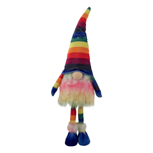 NORTHLIGHT  20.5" Bright Rainbow Striped Springtime Gnome In Multicolor