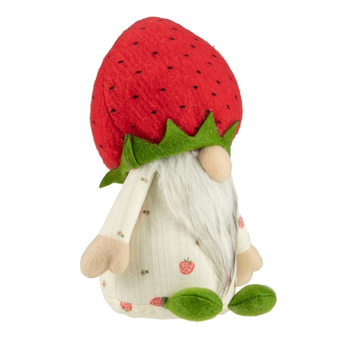 9.5" Green and Red Boy Springtime Strawberry Gnome