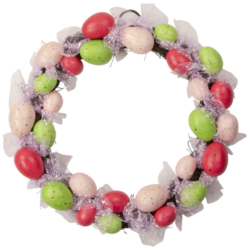 3-Piece Speckled Easter Egg Tree, Ball and Wreath Set