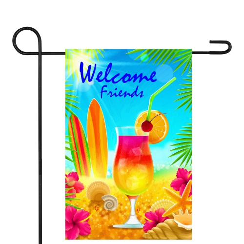 NORTHLIGHT  Tropical Beach Outdoor Garden Flag 12.5" X 18"