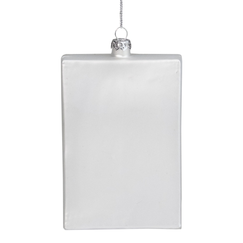 3.5" Green USPS Santa Stamp "Twas The Night Before Christmas" Glass Christmas Ornament