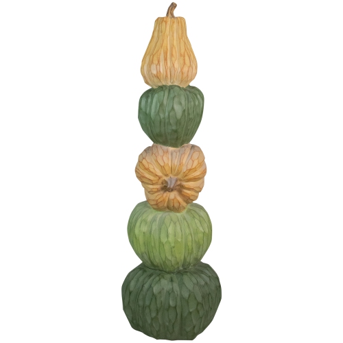 NORTHLIGHT  42.5" Five Tiered Stacked Pumpkins Thanksgiving Decor