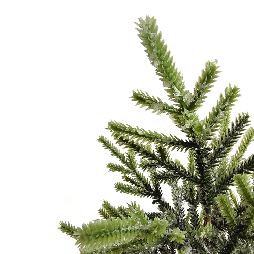 16.5" Frosted Ice Pine Tree in Natural Jute Base Christmas Decoration