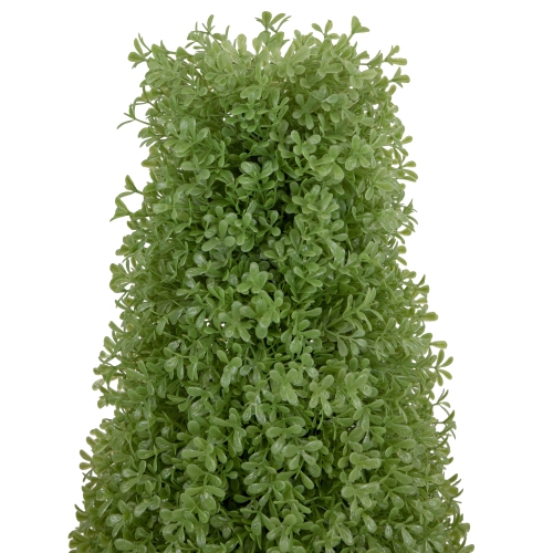 3' Artificial Boxwood Cone Topiary Tree with Round Pot, Unlit