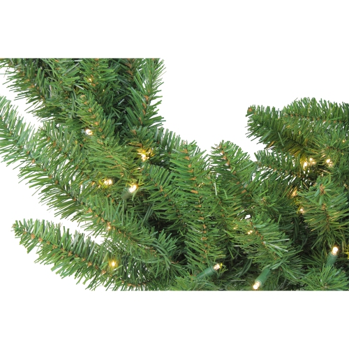 Pre-Lit Buffalo Fir Commercial Christmas Garland - 25' x 18" - Warm White LED Lights