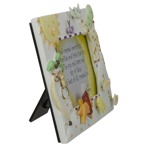 3-D Animal "God Created Everything" Picture Frame - 7"