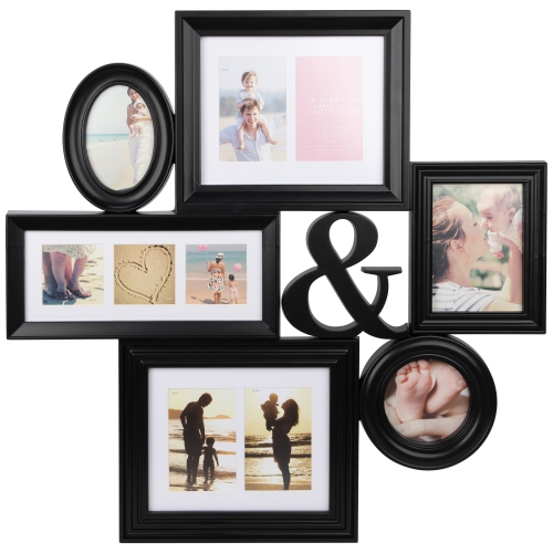 Ampersand Multi-Sized Photo Collage Picture Frame - 27" - Black