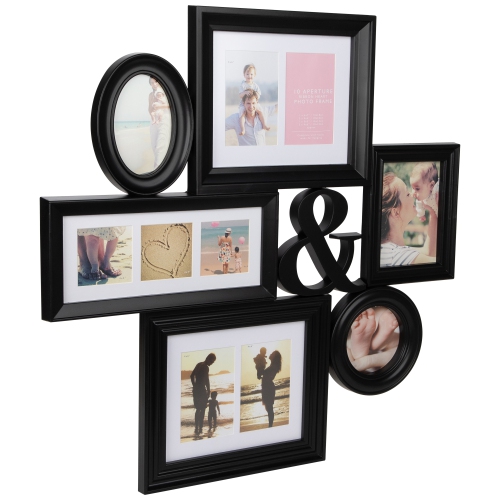 Ampersand Multi-Sized Photo Collage Picture Frame - 27" - Black