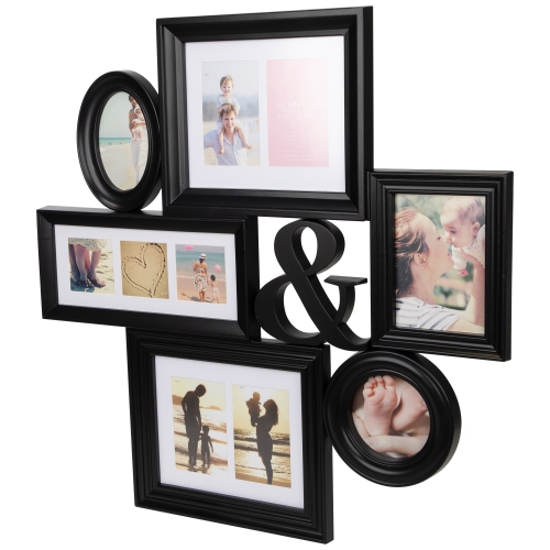 Ampersand Multi-Sized Photo Collage Picture Frame - 27" - Black