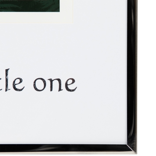 Metallic Square "Welcome Little One" Picture Frame - for a 4" x 6" Photo -Silver