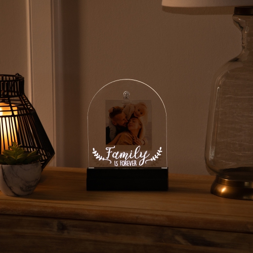 LED Lighted Family Is Forever Picture Frame with Clip - 4" x 6"